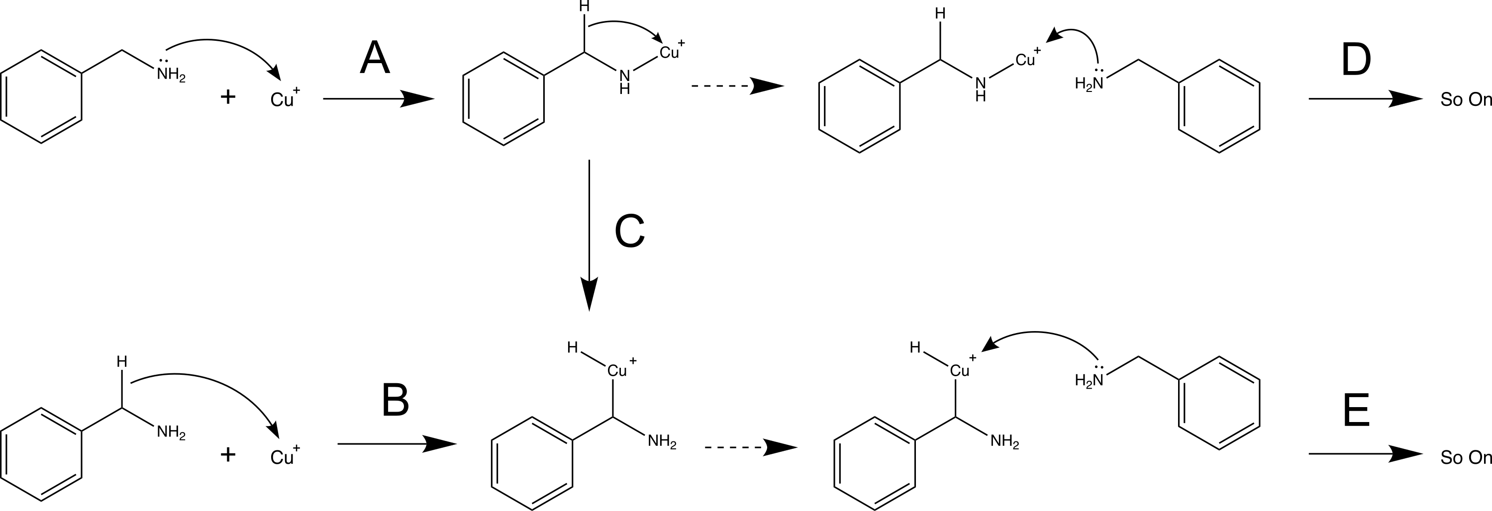 Labelled Example Reaction Mechanism Scheme