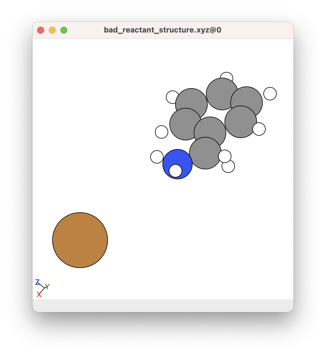 Initial Structure - Reactant - Not ideal